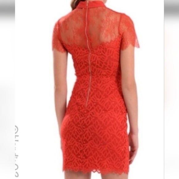 ⭕️ PRICE FIRM Sandro Paris Red Lace Rosen Dress, Sandro 3, US 8 - Picture 2 of 6